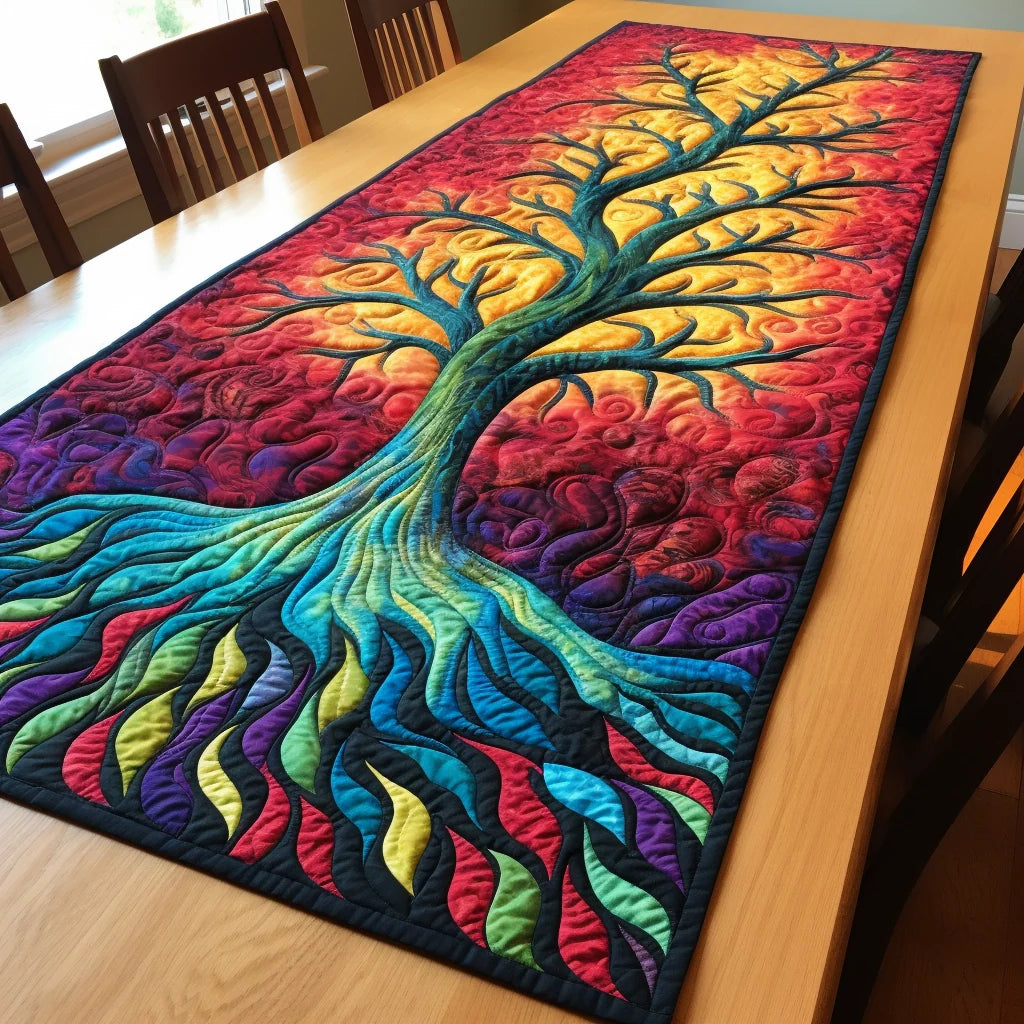 Tree Of Life TAI260224275 Quilted Table Runner