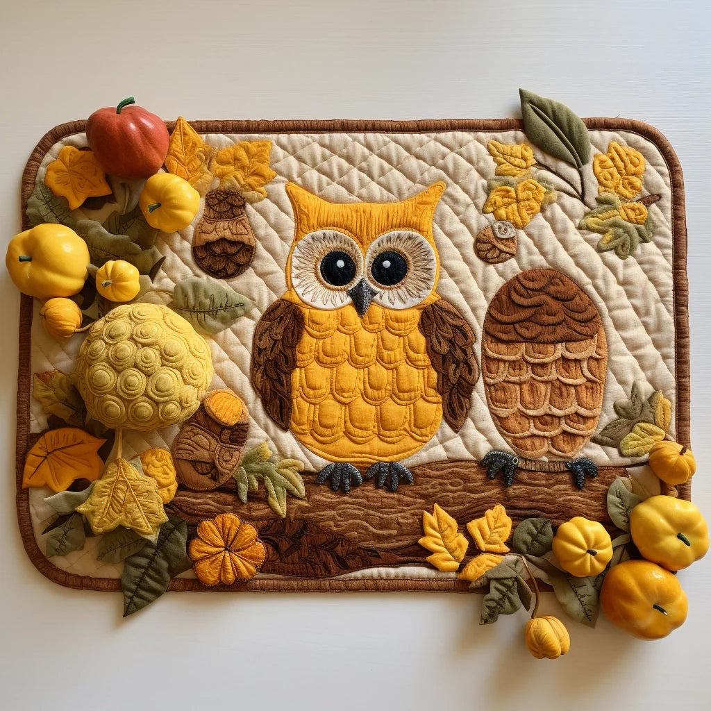 Owl TAI30112328 Quilted Placemats