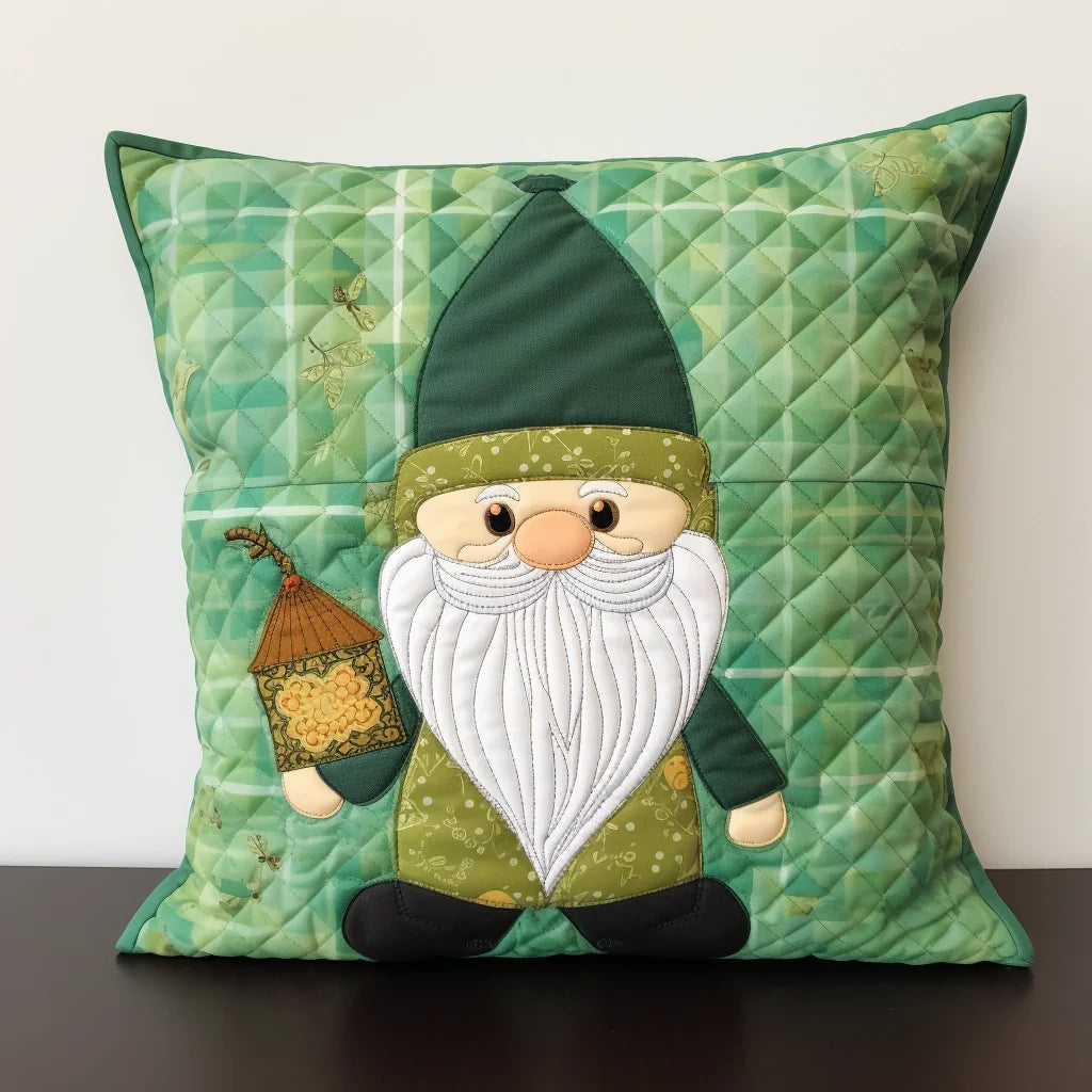 St.Patrick Gnome TAI020324185 Quilted Pillow Case