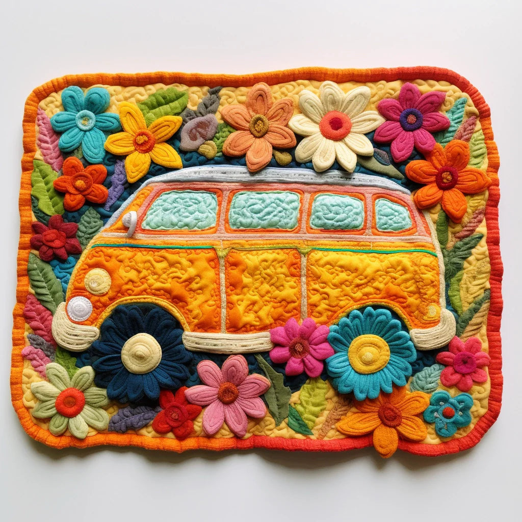 Hippie Caravan TAI040124324 Quilted Placemats