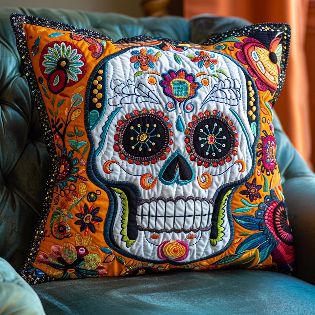 Sugar Skull TAI240424222 Quilted Pillow Case