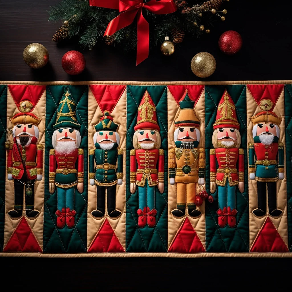 Nutcracker TAI060123151 Quilted Table Runner