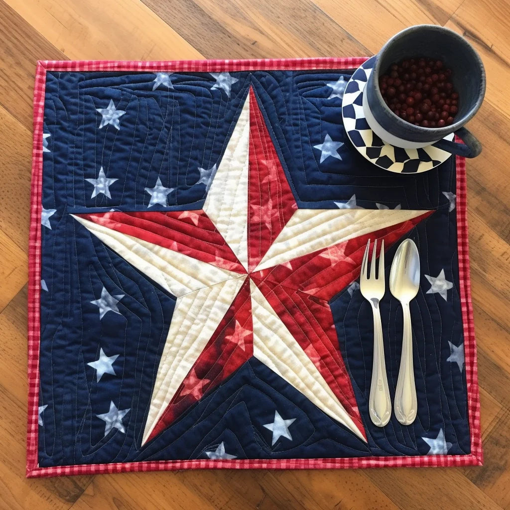 Patriotic Star TAI260224246 Quilted Placemats