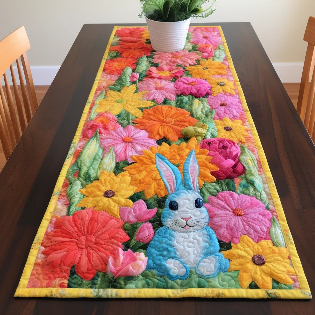 Rabbit TAI260224398 Quilted Table Runner