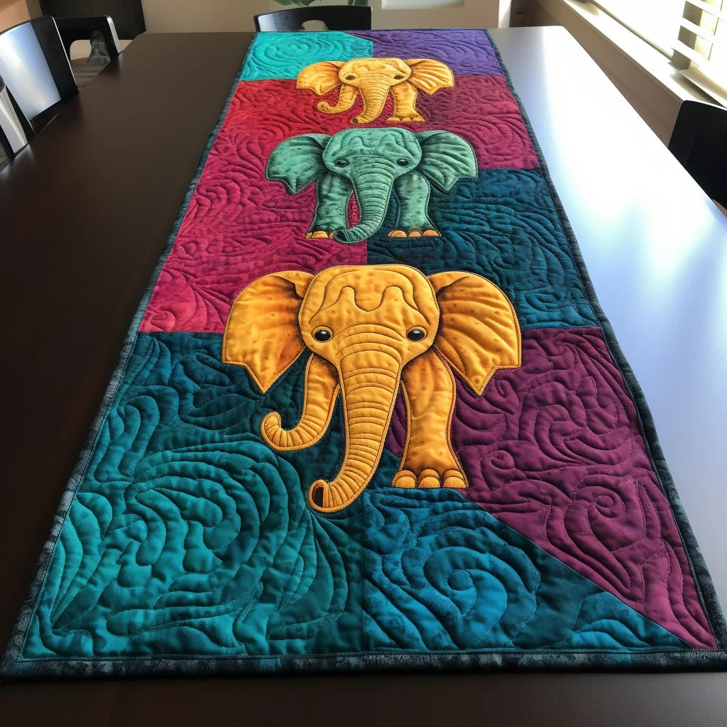 Elephant TAI261223155 Quilted Table Runner