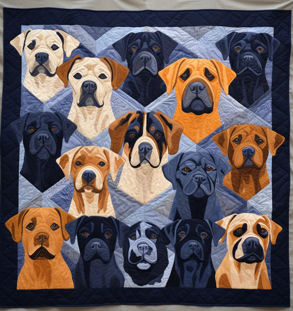 Tribal Rottweiler Rottweiler TAI14112308 Quilt Blanket