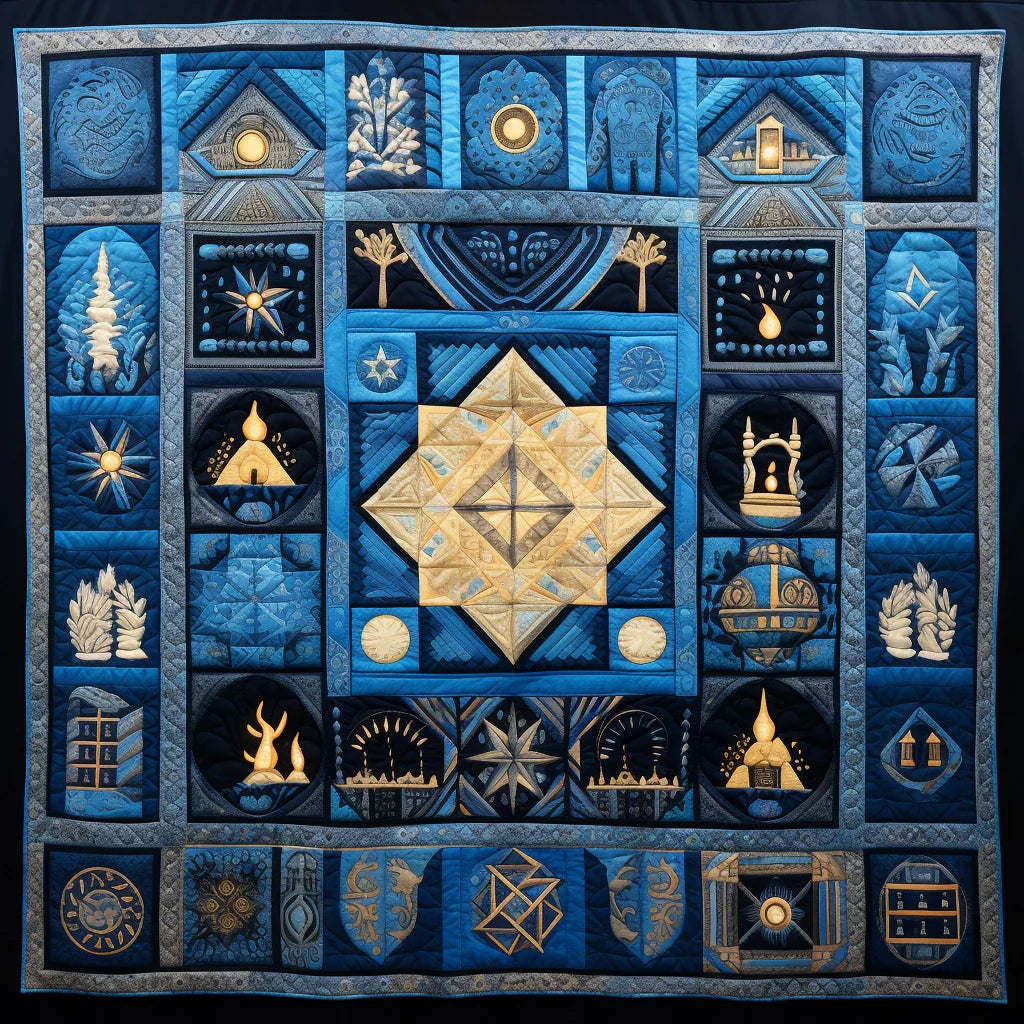 Jewish Hanukkah TAI28122392 Quilt Blanket