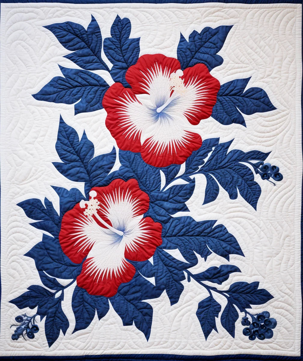 Hibiscus Flower BL911237 Quilt Blanket