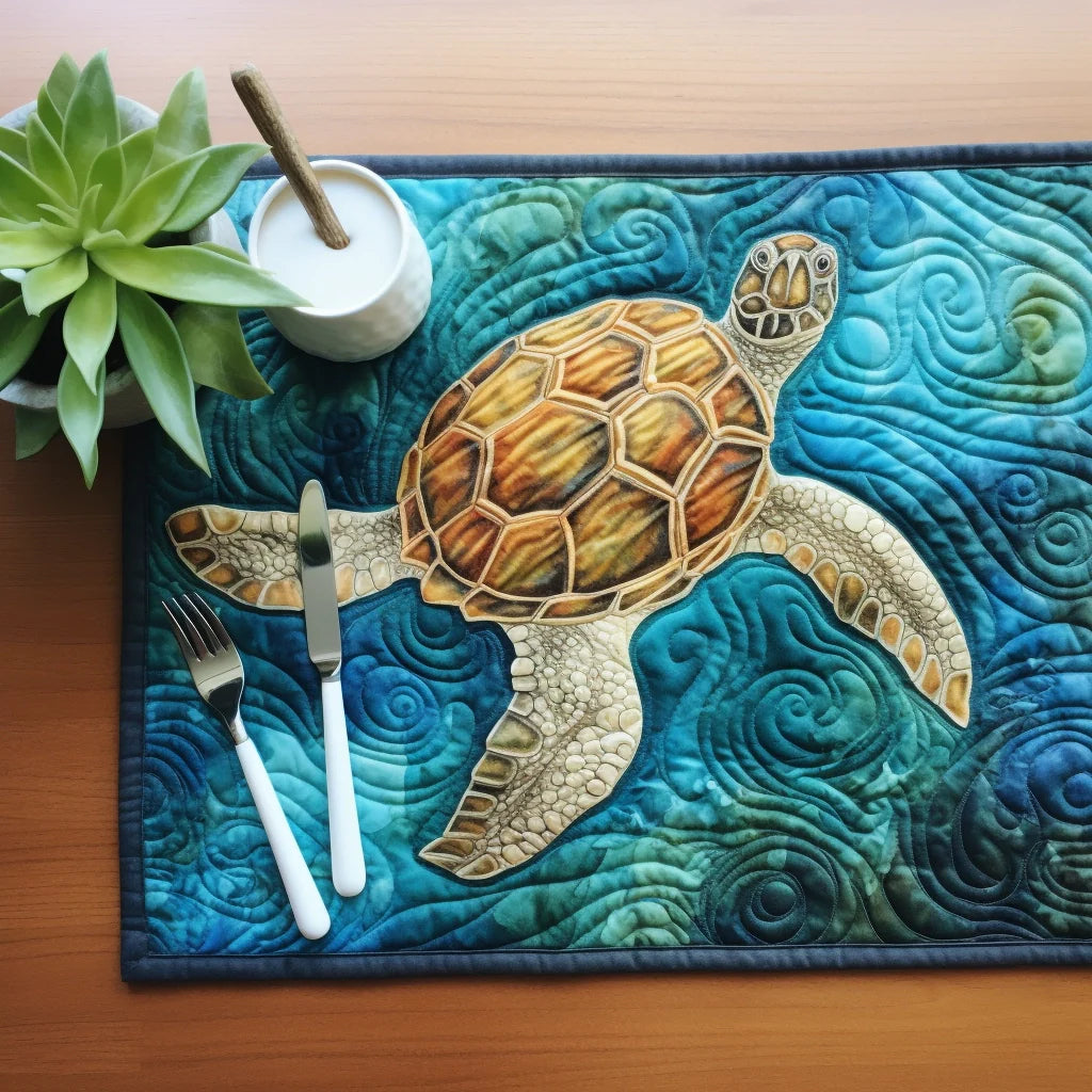 Sea Turtle TAI040124151 Quilted Placemats