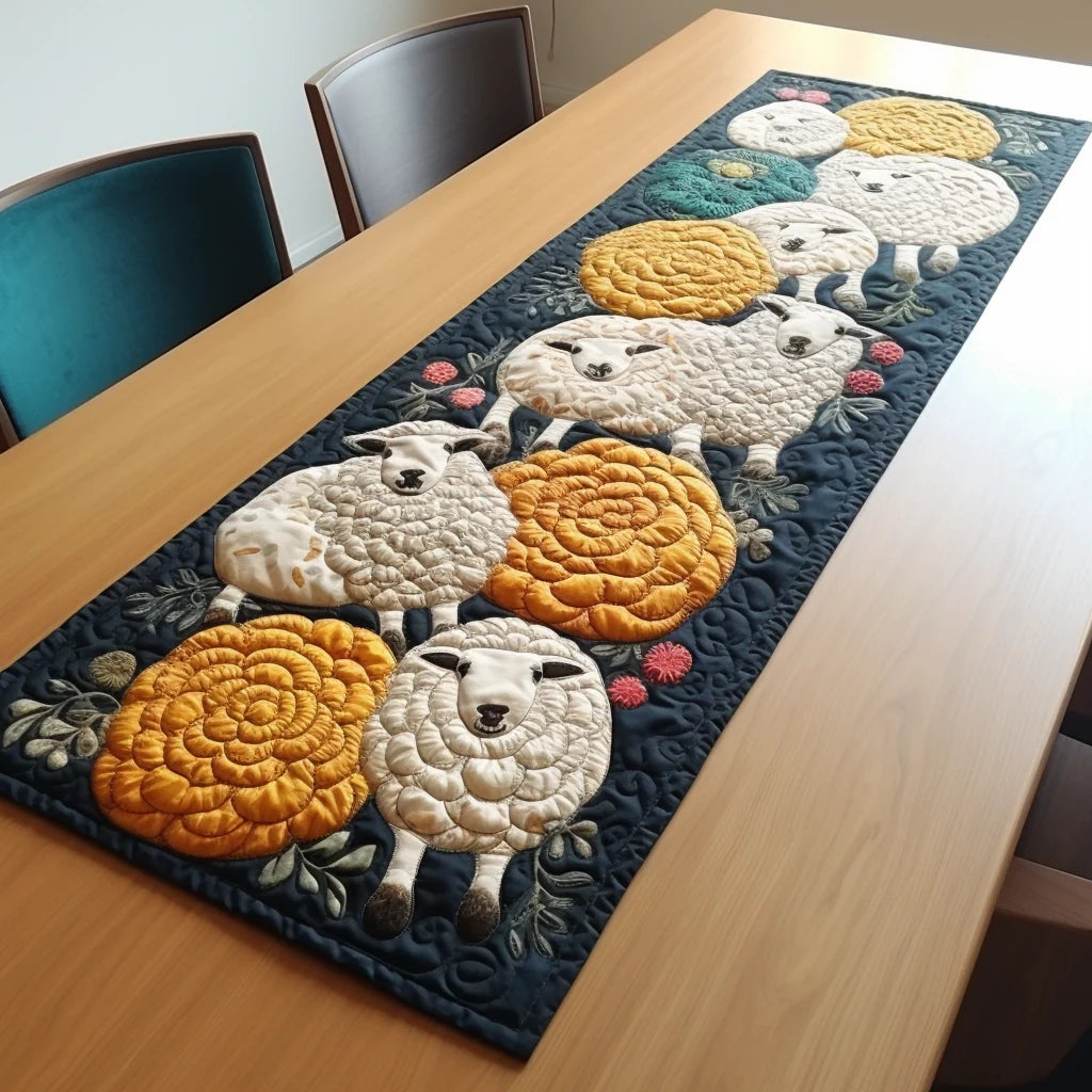 Sheep TAI201223078 Quilted Table Runner