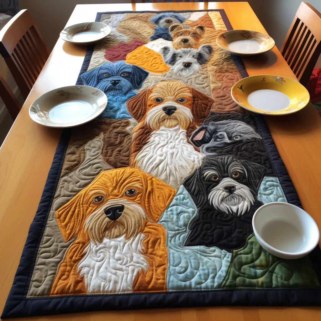 Dogs TAI060123103 Quilted Table Runner
