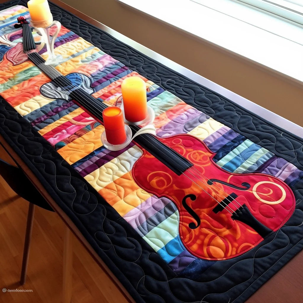 Violin TAI260224499 Quilted Table Runner