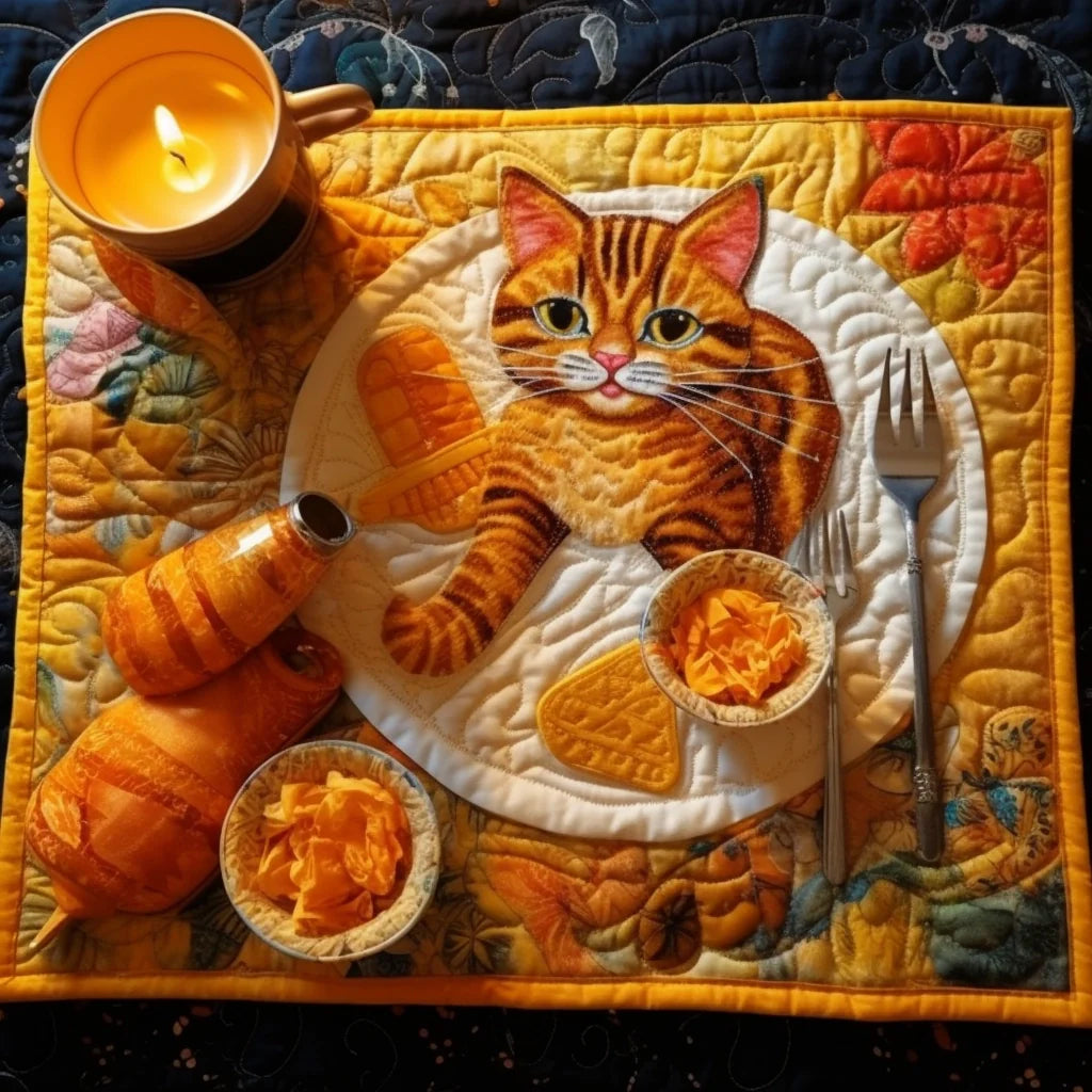 Cat TAI040124218 Quilted Placemats