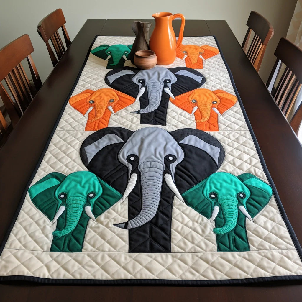 Elephant TAI260224437 Quilted Table Runner