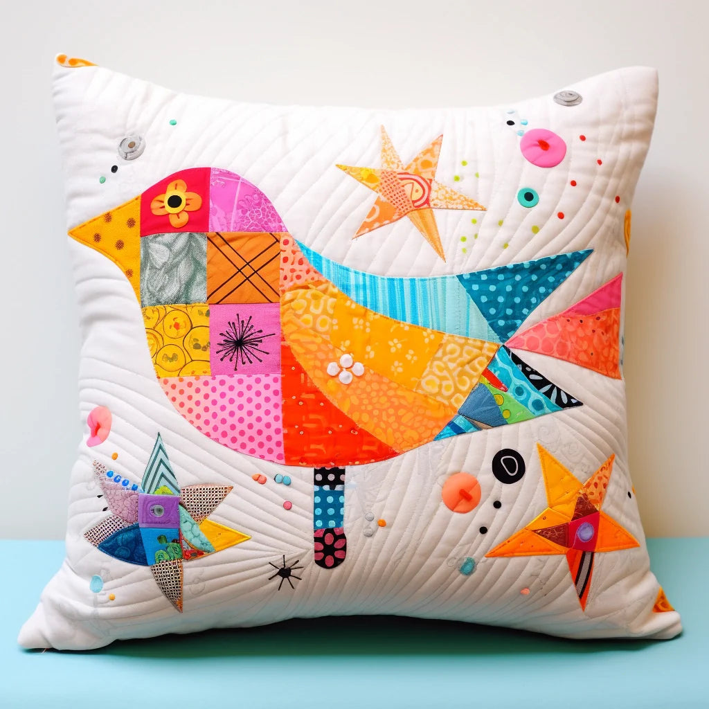 Bird TAI020324224 Quilted Pillow Case