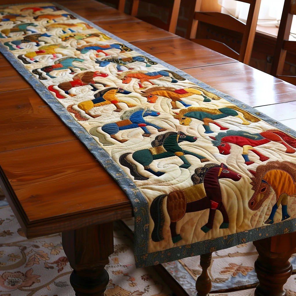 Horse TAI060324315 Quilted Table Runner