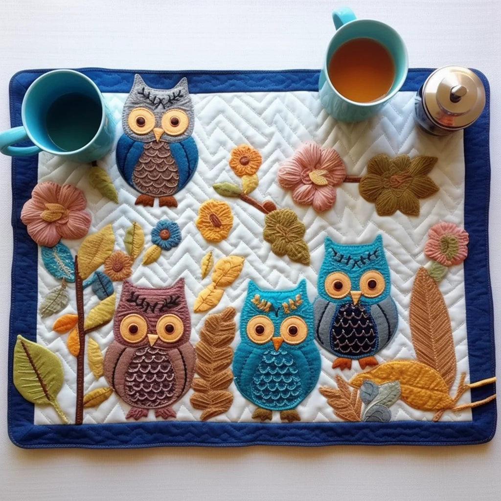 Owl TAI30112324 Quilted Placemats