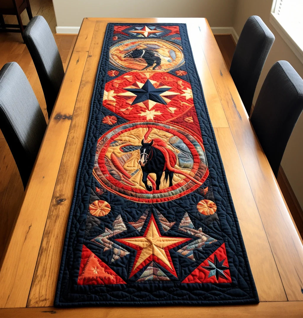 Cowboy TAI221223218 Quilted Table Runner