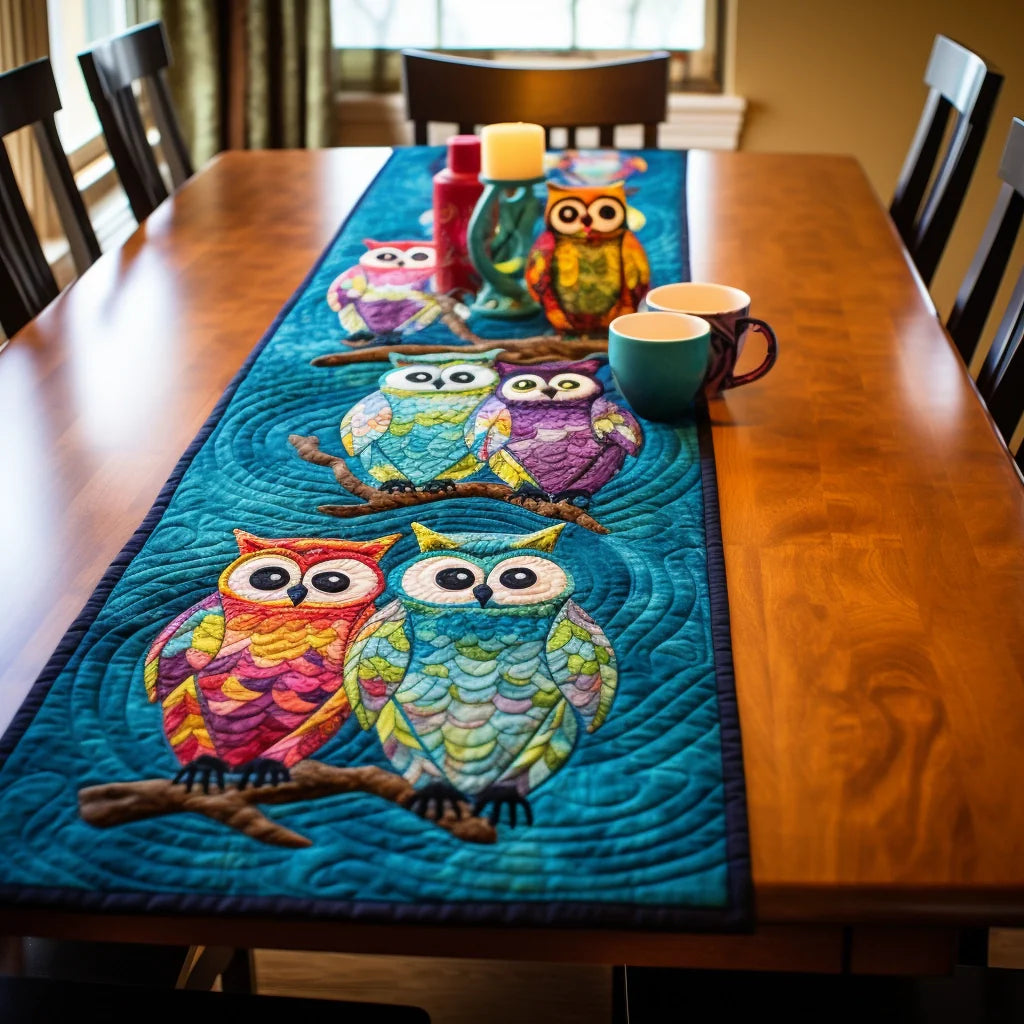 Owl TAI13122339 Quilted Table Runner