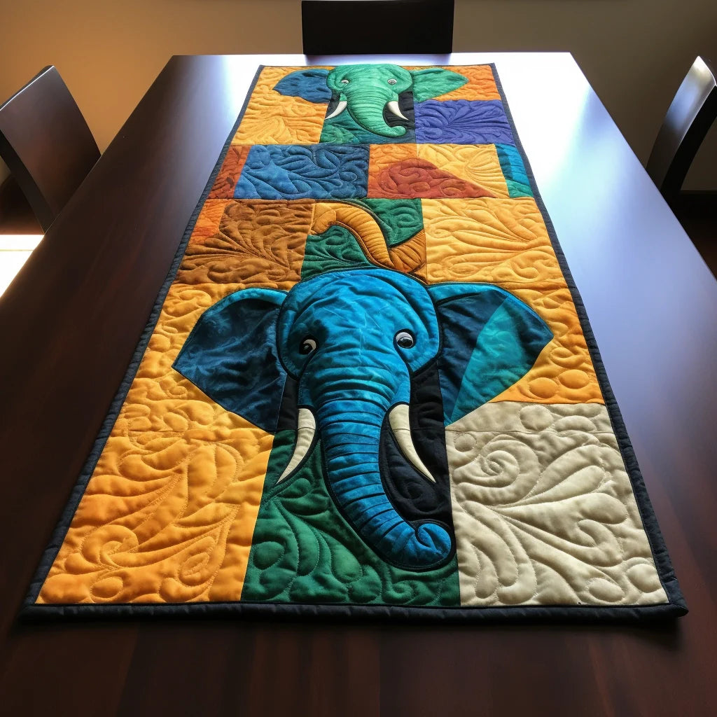 Elephant TAI261223153 Quilted Table Runner