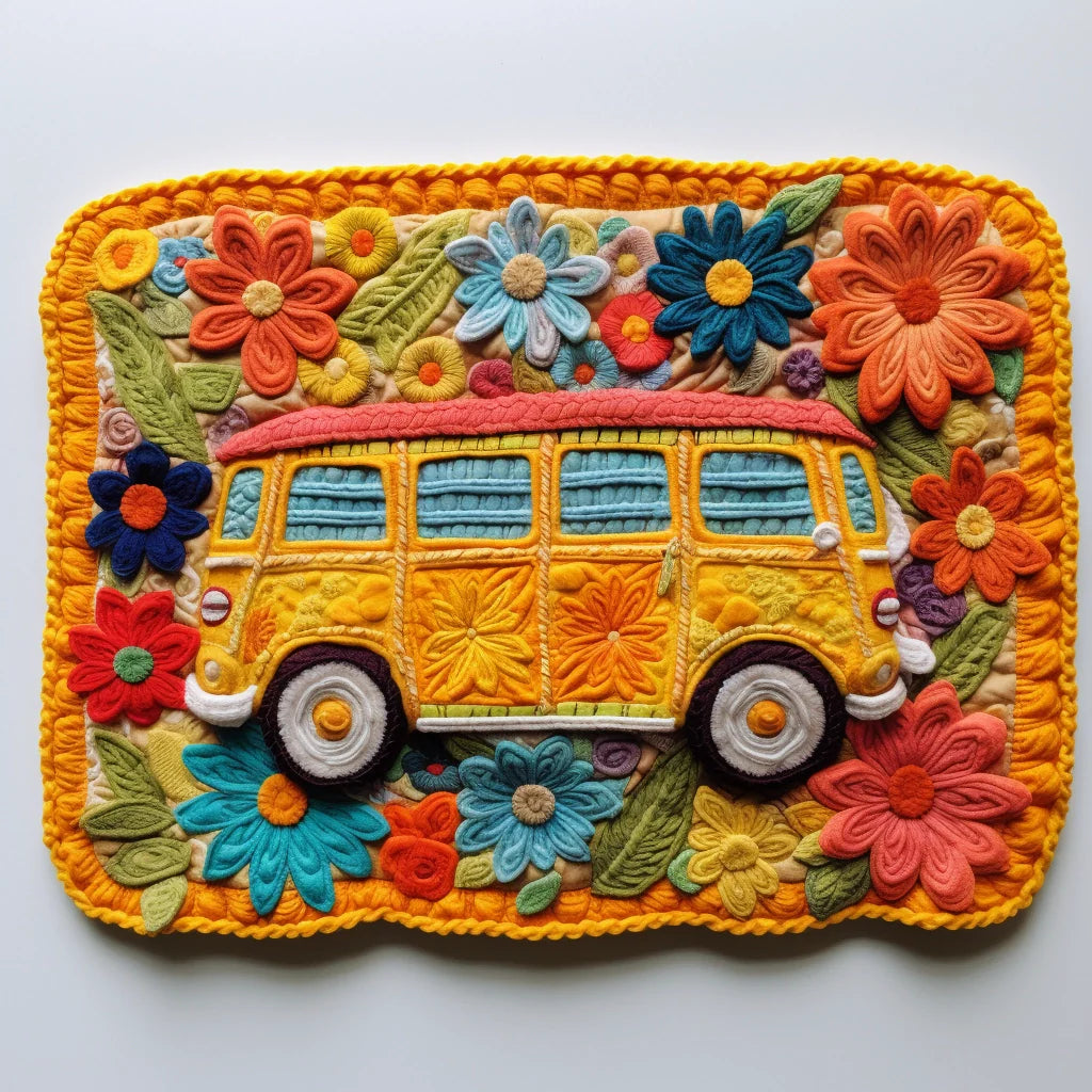 Hippie Caravan TAI040124323 Quilted Placemats