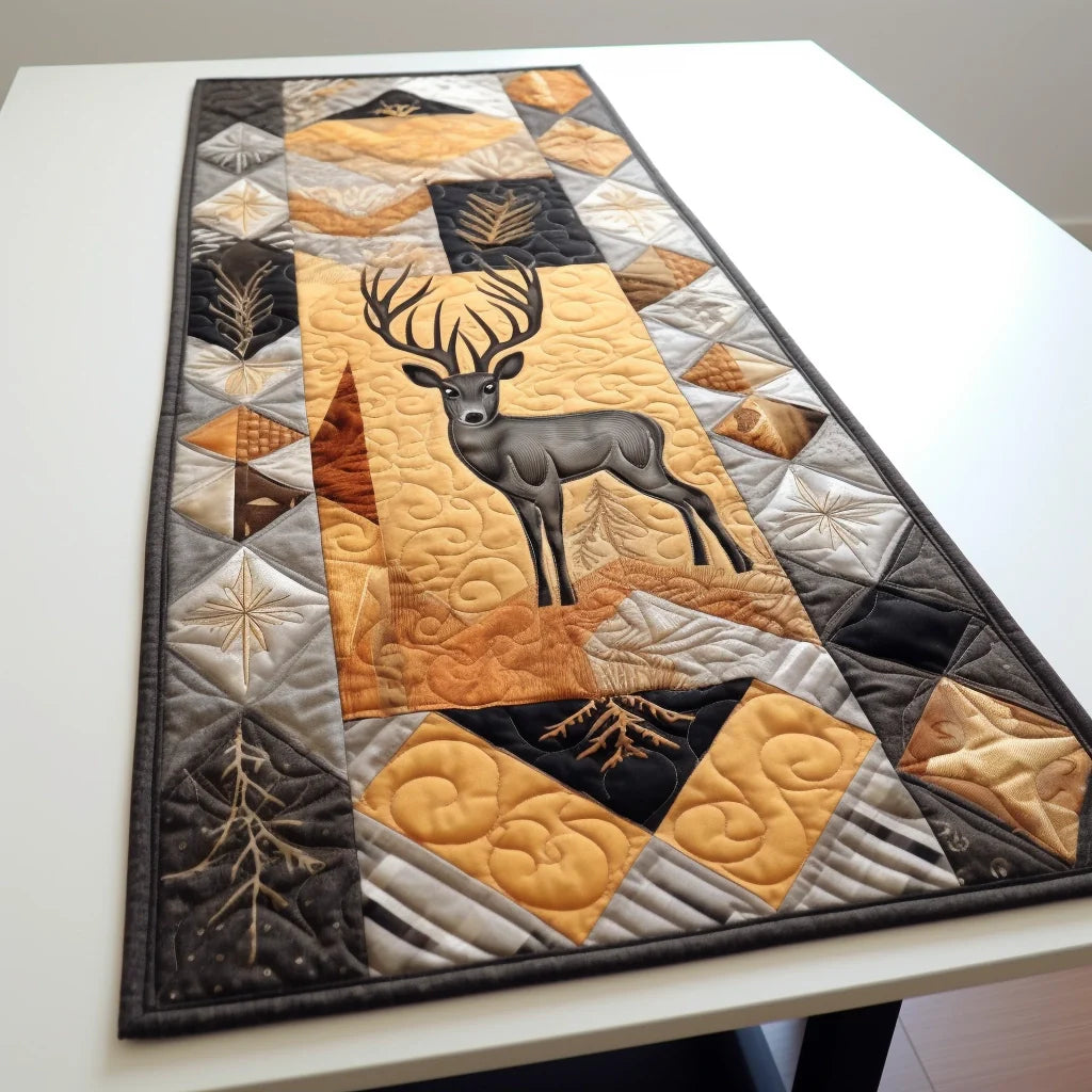 Deer TAI261223137 Quilted Table Runner