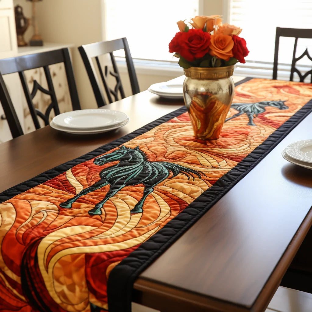 Horse TAI221223212 Quilted Table Runner