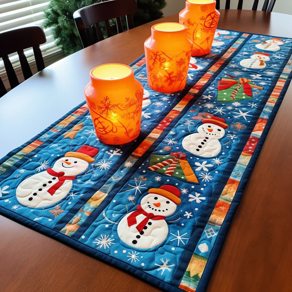 Christmas Snowman TAI280224076 Quilted Table Runner