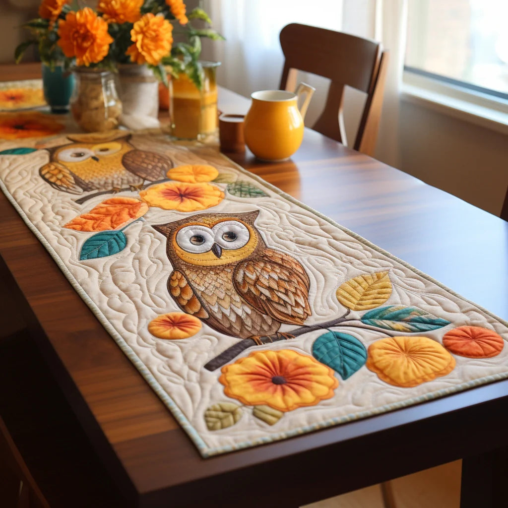 Owl TAI13122338 Quilted Table Runner