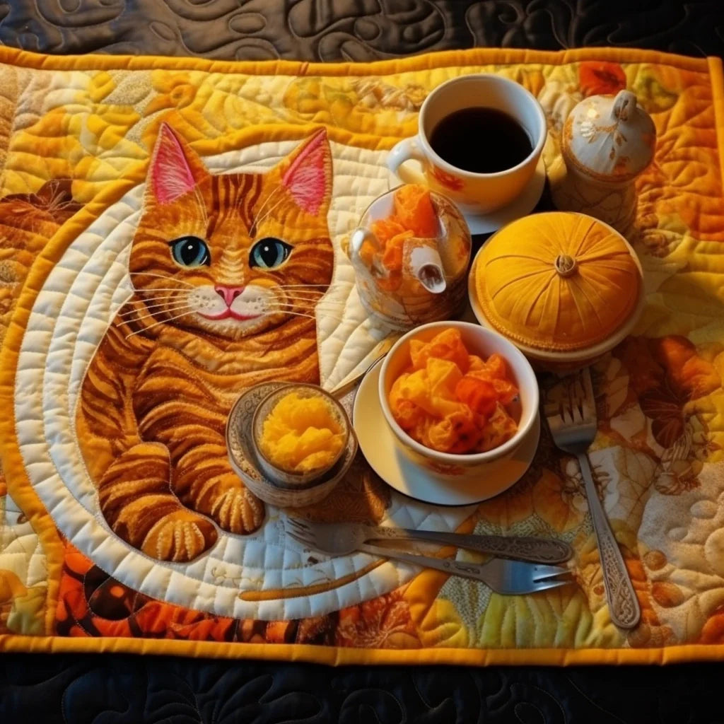Cat TAI040124207 Quilted Placemats