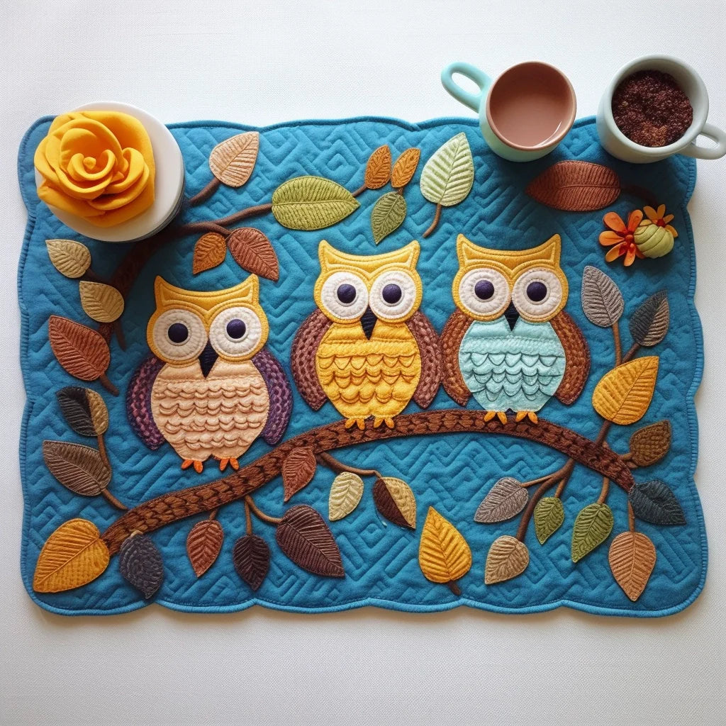 Owl TAI30112325 Quilted Placemats
