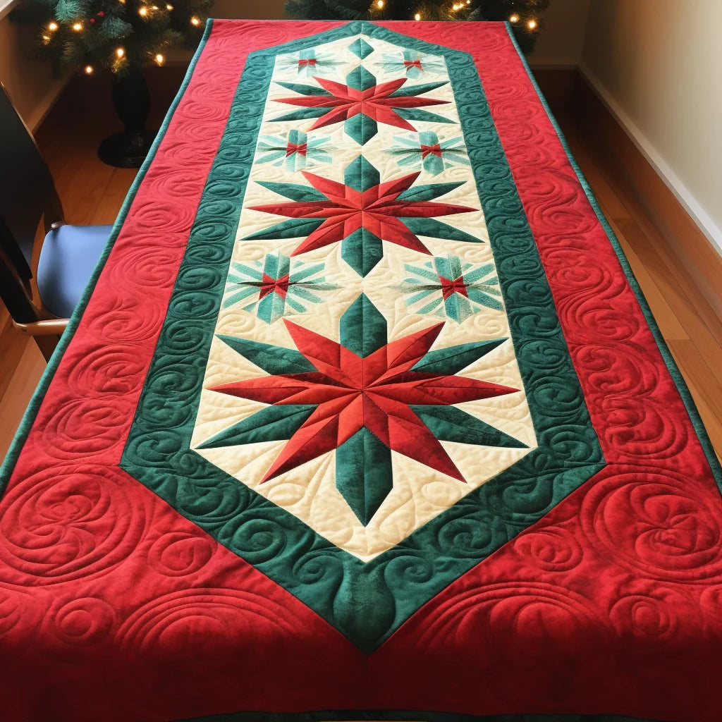 Christmas Star TAI261223161 Quilted Table Runner