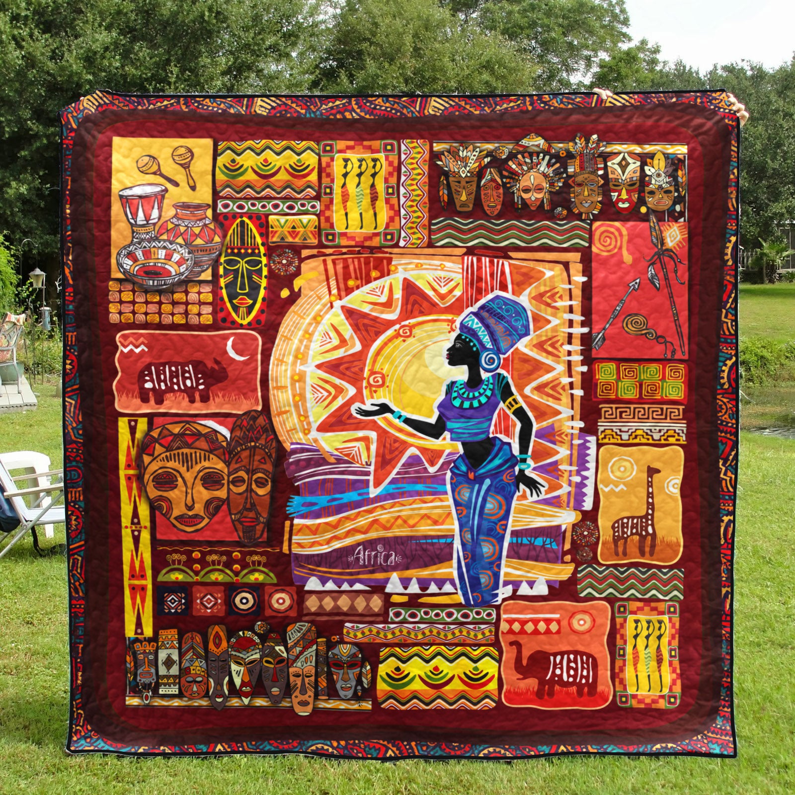 African Culture Art Quilt HM201201D