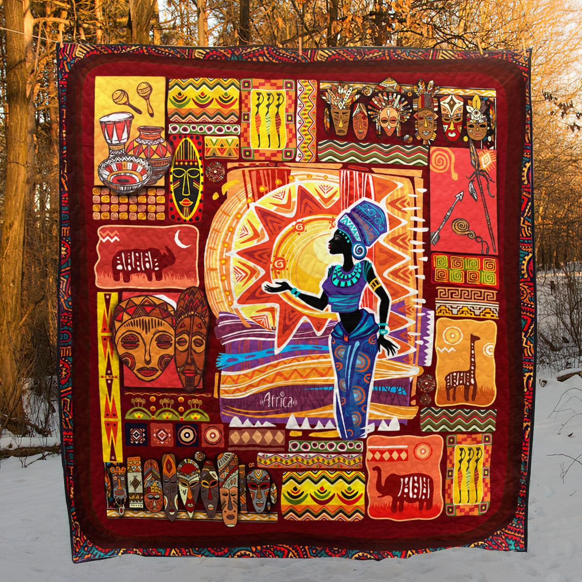 African Culture Art Quilt HM201201D