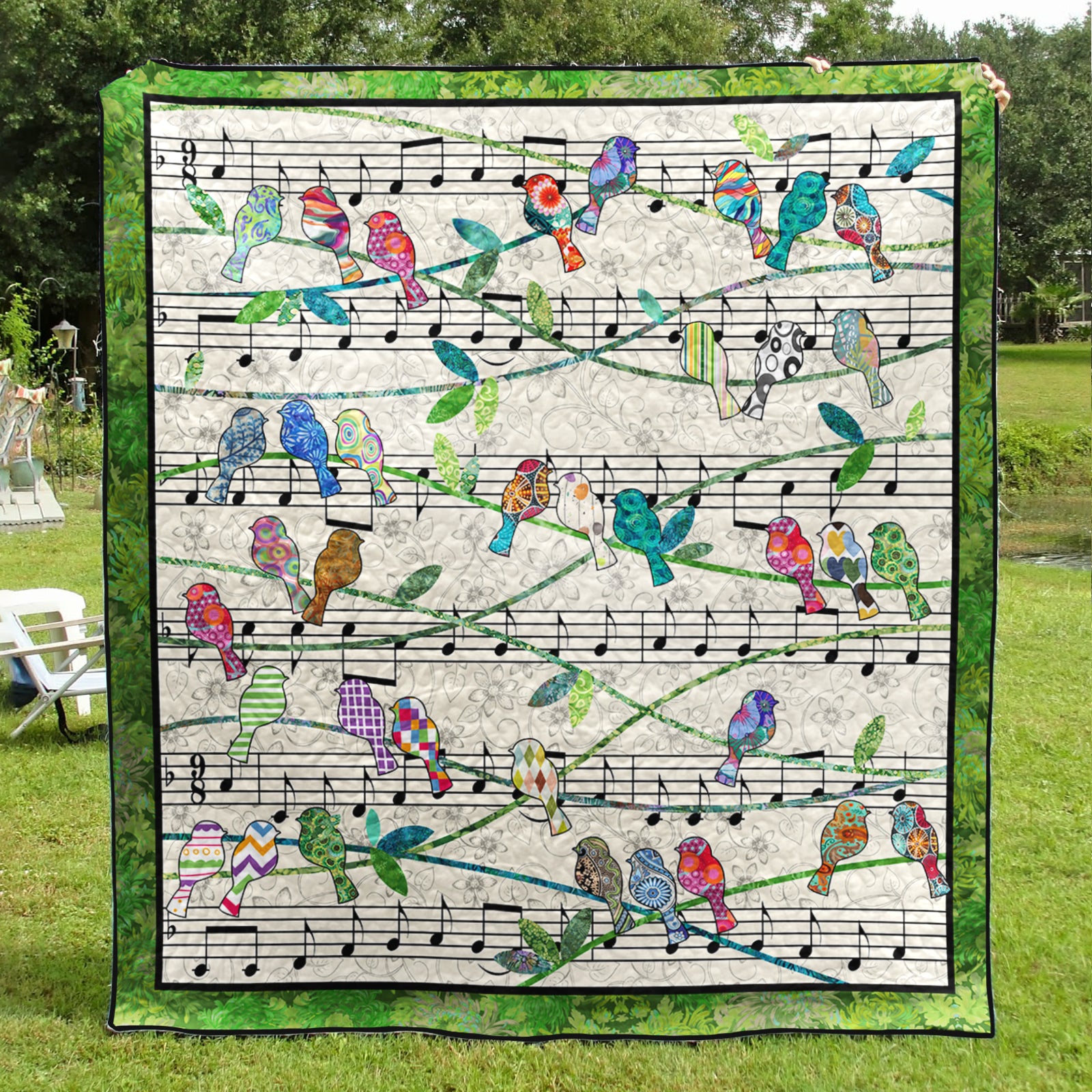 Bird Music CLA2810042Q Art Quilt