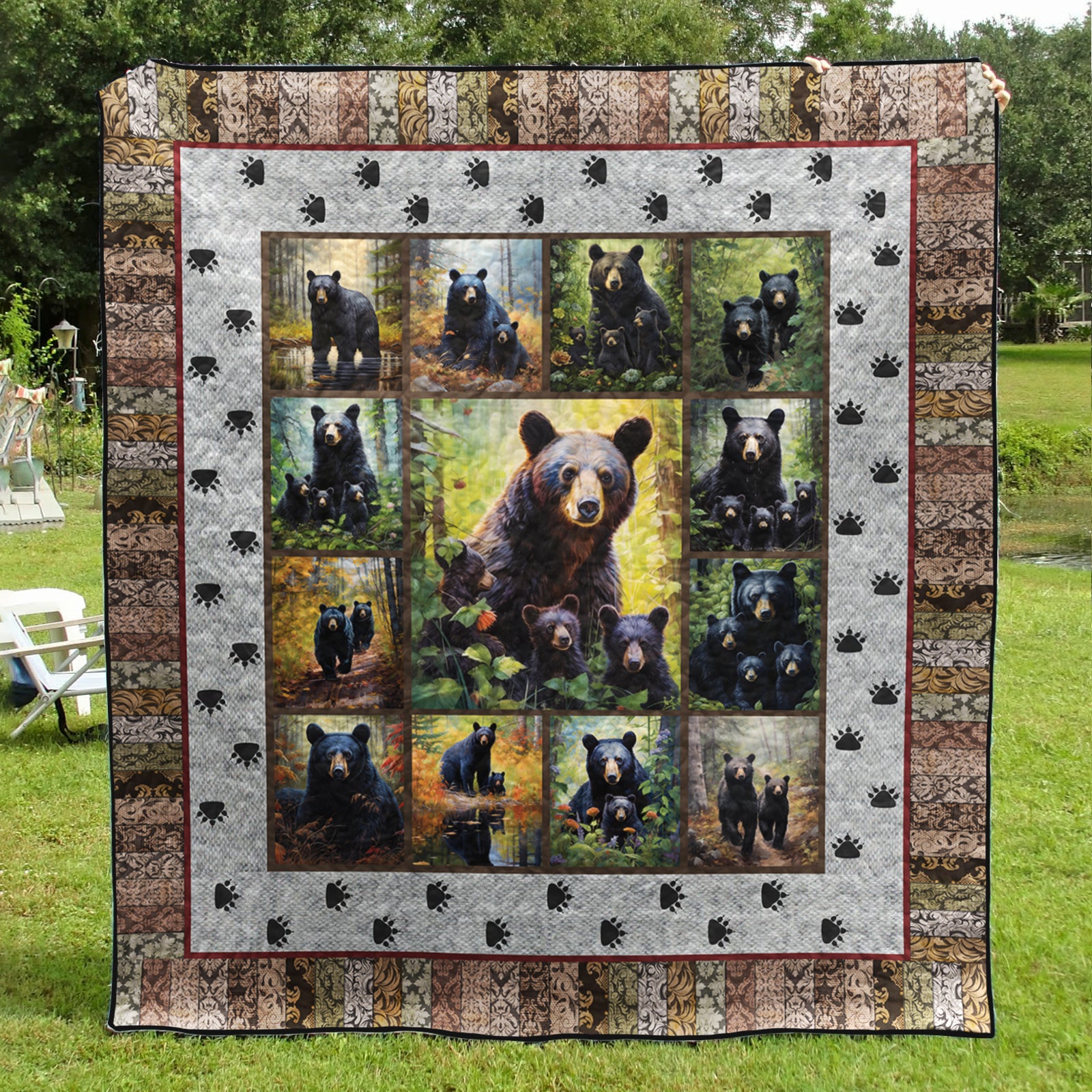 Black Bear QV240505 Art Quilt