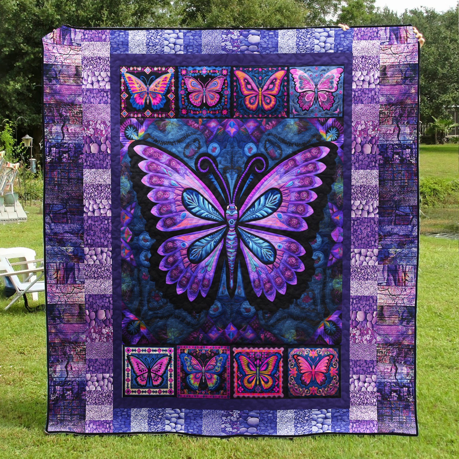 Butterfly Art Quilt HN131002T