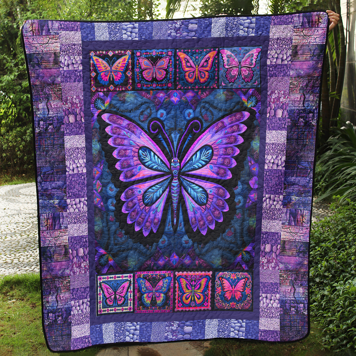 Butterfly Art Quilt HN131002T