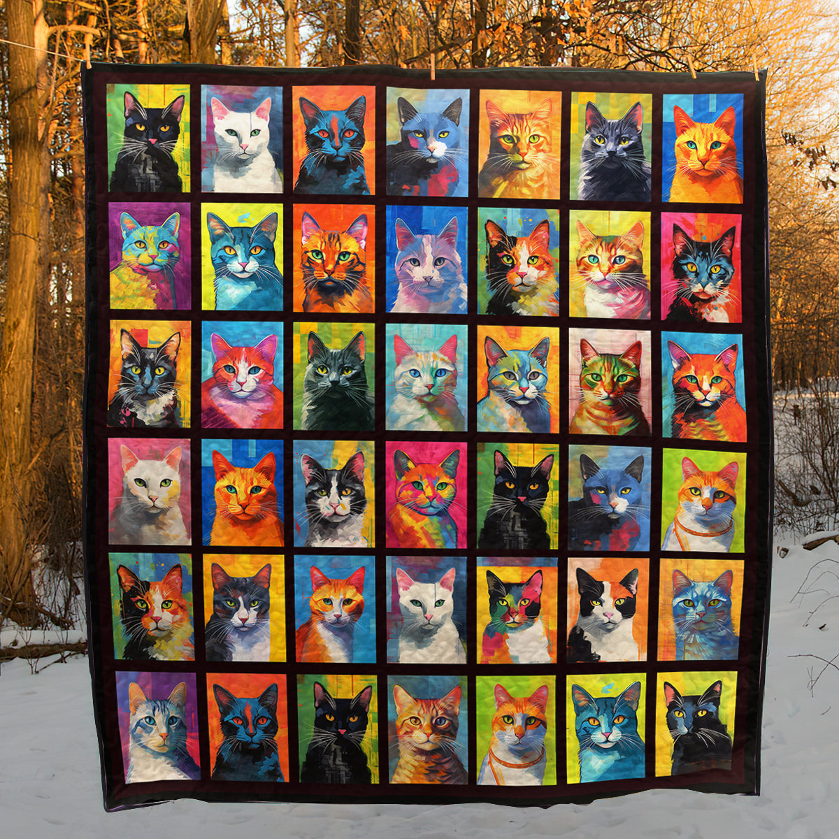 Cats CLA2410108Q Art Quilt