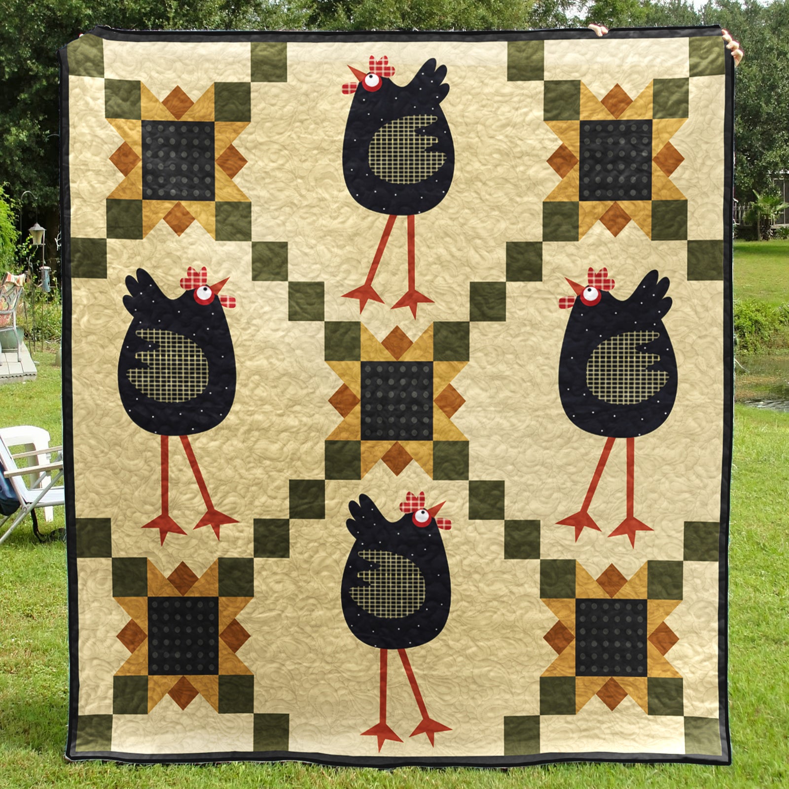 Chicken CLA0710245Q Art Quilt