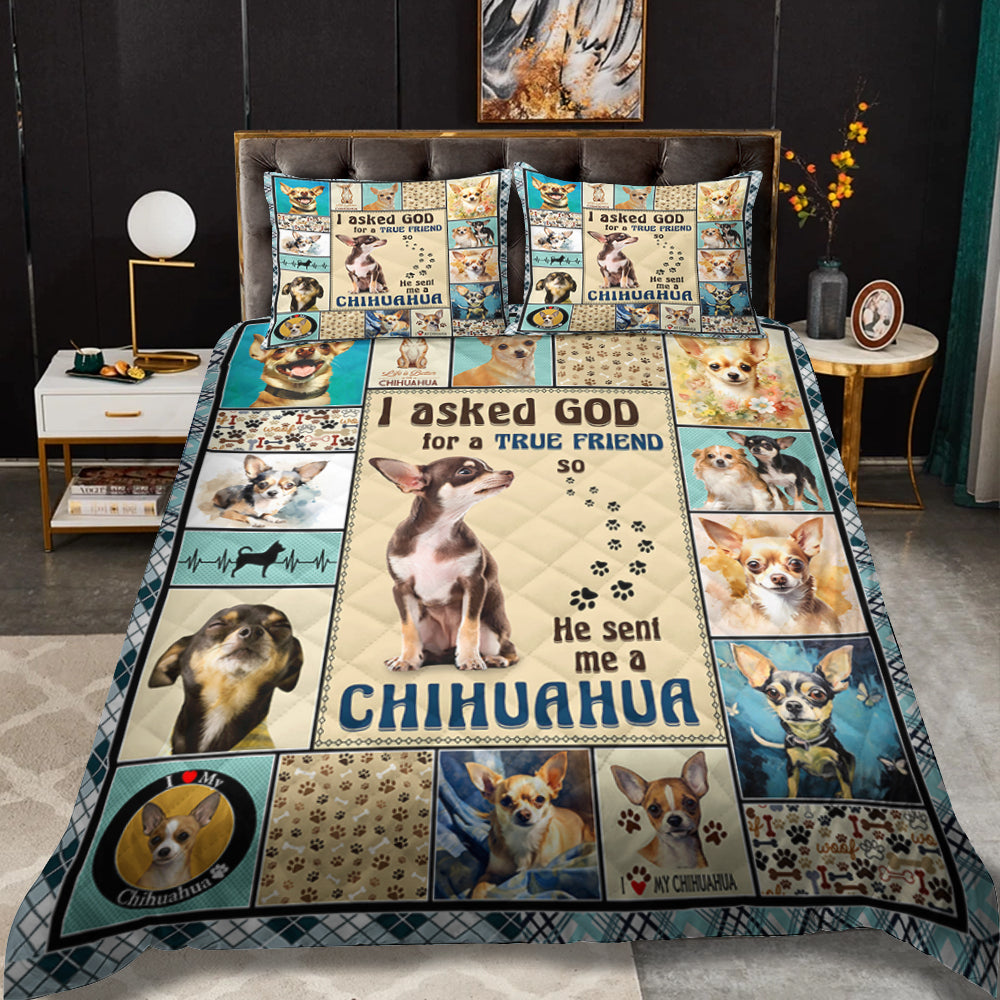 Chihuahua Quilt Bed Set HM100901T