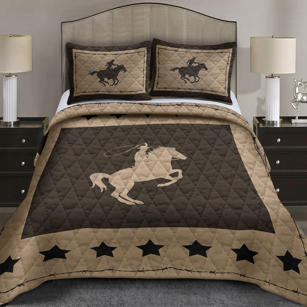 Cowboy Horse CLM260823 Quilt Bed Set