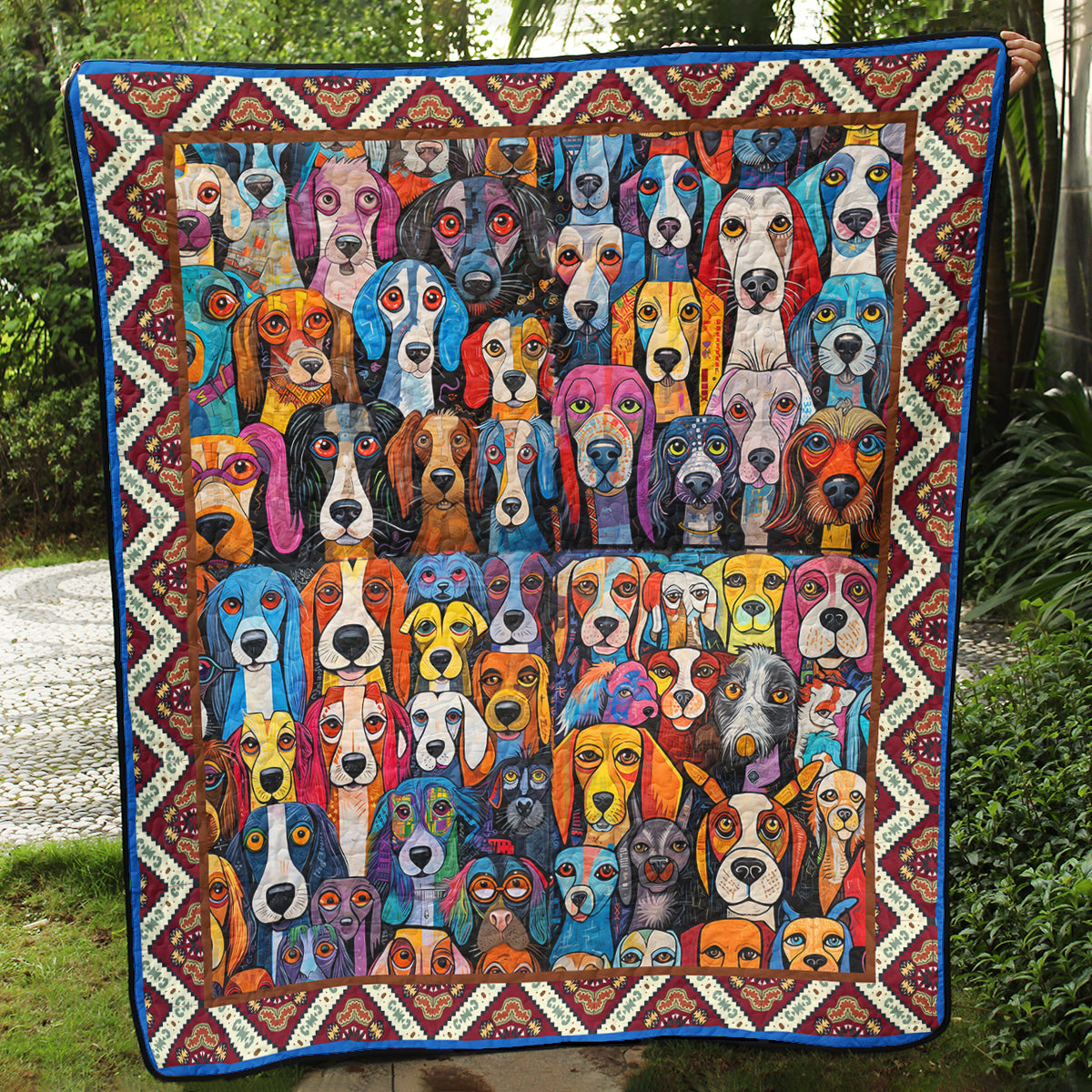 Dog CL28100566MDQ Art Quilt