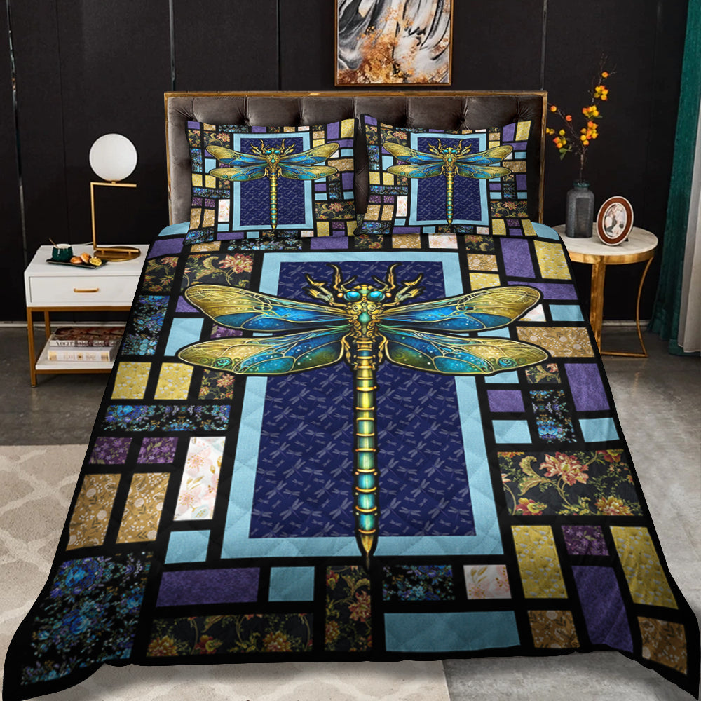 Dragonfly Quilt Bed Set HM140902T