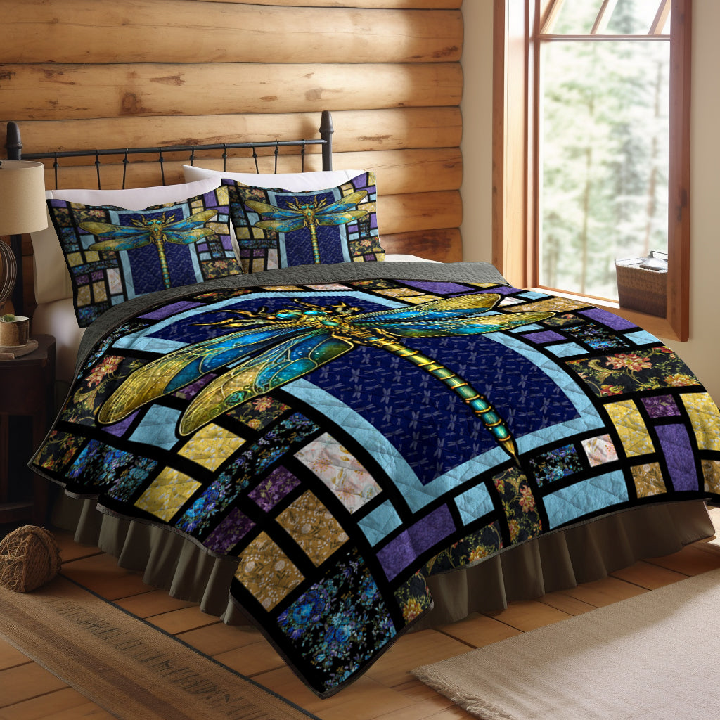 Dragonfly Quilt Bed Set HM140902T