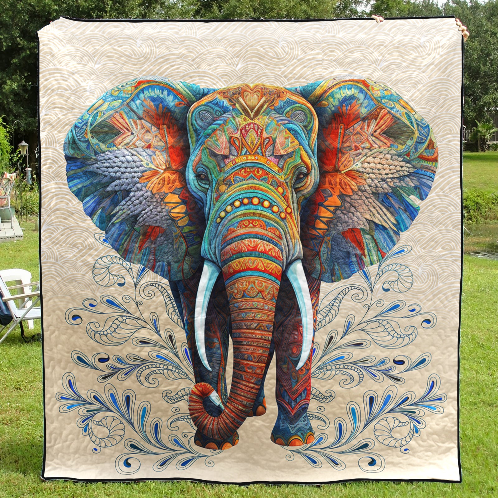 Elephant CLA2211297Q Art Quilt