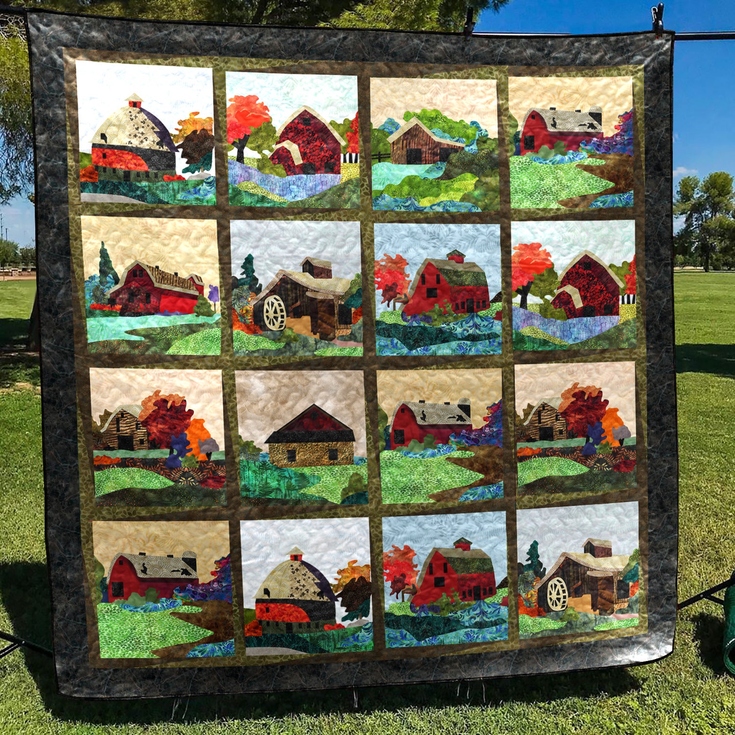 Farm Barn CLM0711201 Art Quilt