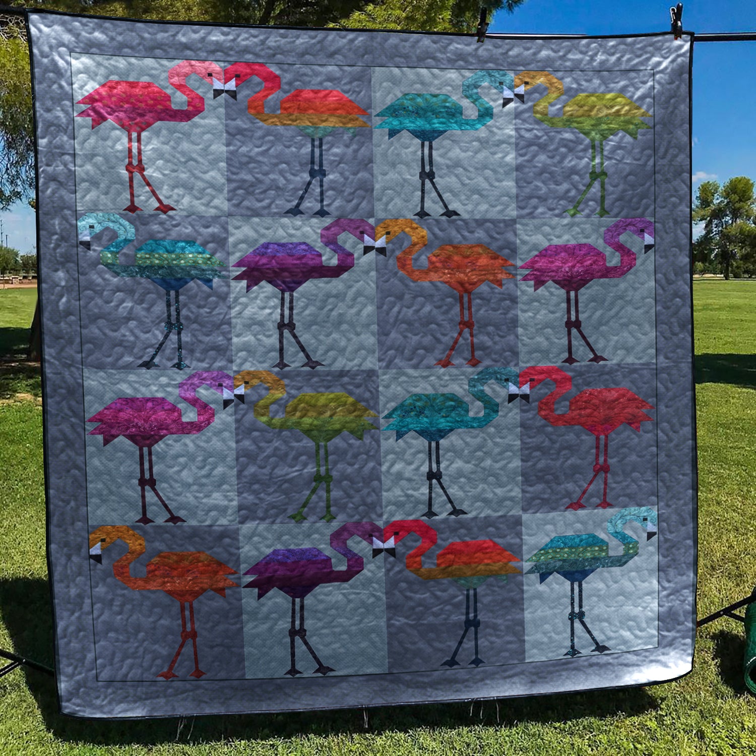 Flamingo CLA1210140Q Art Quilt