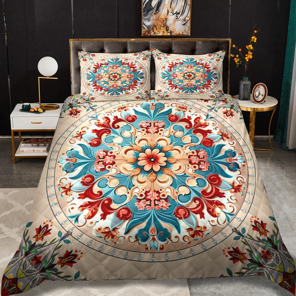 Flower Quilt Bed Set HT090903