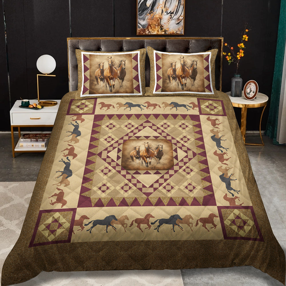 Horse Country Cowboy CLM2210137B Quilt Bed Set